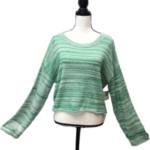 Arizona Jean Co Juniors Jolly Green Crop Sweater